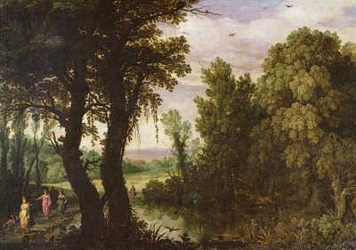 Diane avec ses nymphes partant à la chasse - Paul Bril